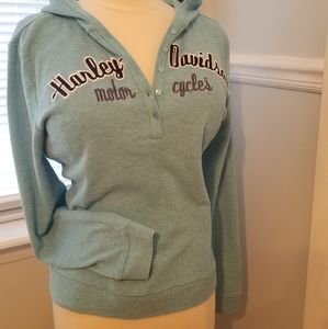 Harley Davidson hooded shirt.